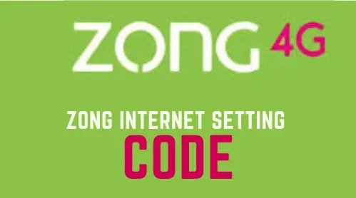 Zong Internet setting code