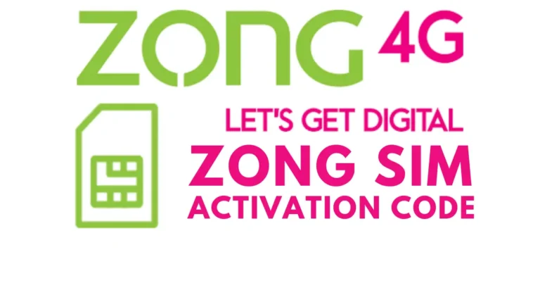 Zong SIM activation code