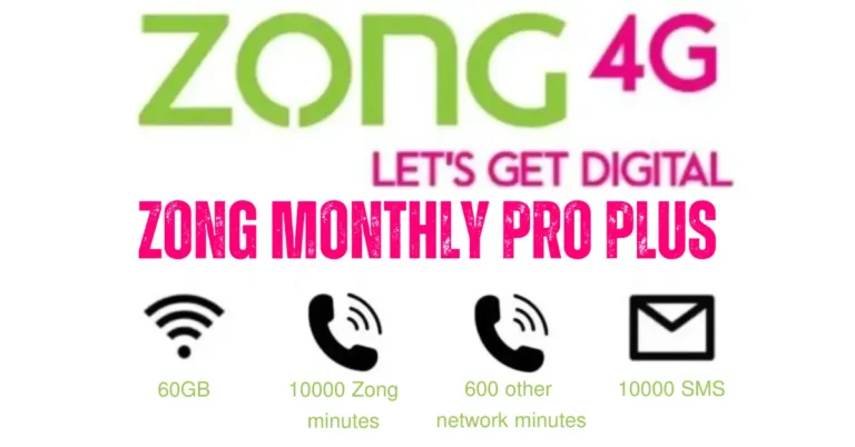 Zong Monthly Pro Plus Offer | 60GB Package