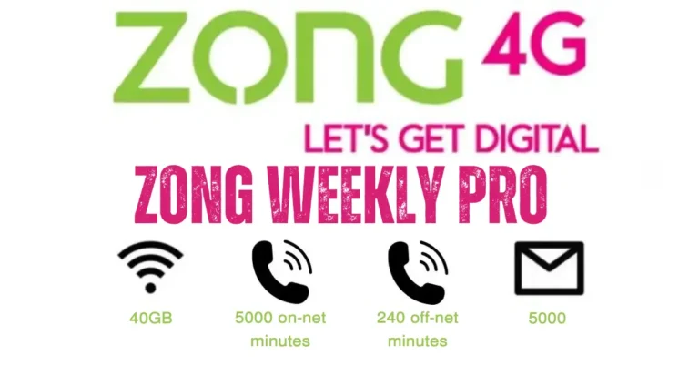 Zong Weekly Pro Offer – Price, Code and Details