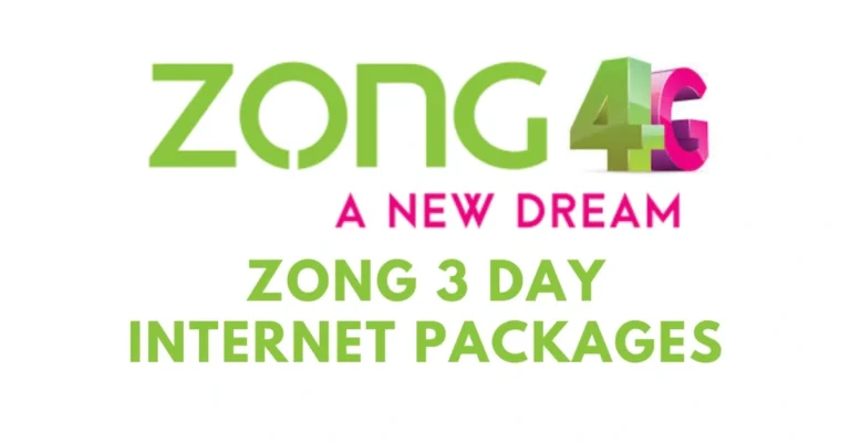 Zong 3 Day Internet Packages