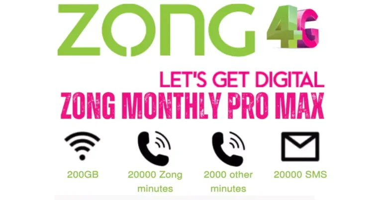 Zong Monthly Pro Max Offer – 200GB Package Details